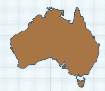 Mô hình bản đồ nước Úc (Australia) in 3D sắc nét - Image 2