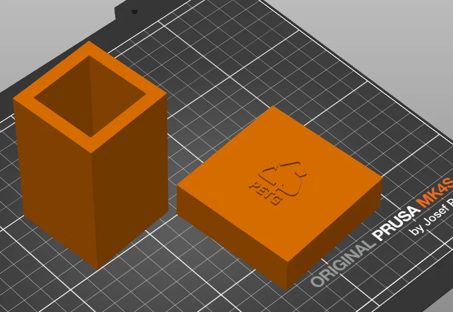 Thùng chứa rác thải nhựa in 3D (KOŠ PETG) nhỏ gọn tiện lợi - Image 1