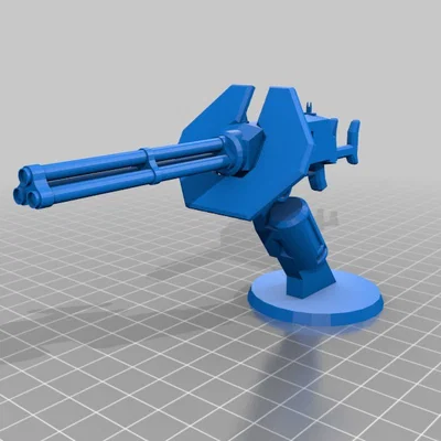 Mô hình súng máy Halo Chain Gun Turret (Warthog) in 3D