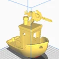 Mô hình 3D Benchy gắn súng máy Halo cực chất cho máy in 3D - Thumbnail 1
