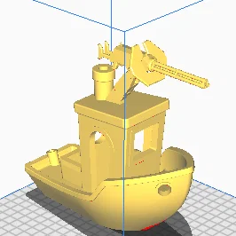 Mô hình 3D Benchy gắn súng máy Halo cực chất cho máy in 3D
