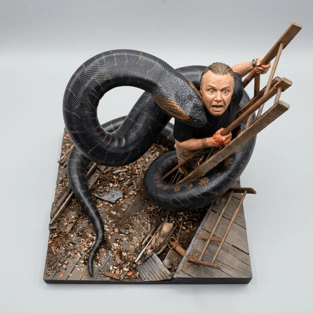 Mô hình 3D Paul Serone và trăn Anaconda (1997) siêu thực - Image 1