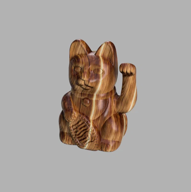 Mô hình in 3D mèo thần tài Maneki-neko may mắn để bàn - Image 2