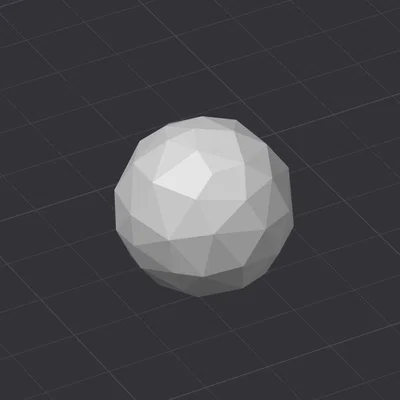 Khối cầu Low-poly Sphere - Mẫu in 3D thiết kế hình học đẹp mắt