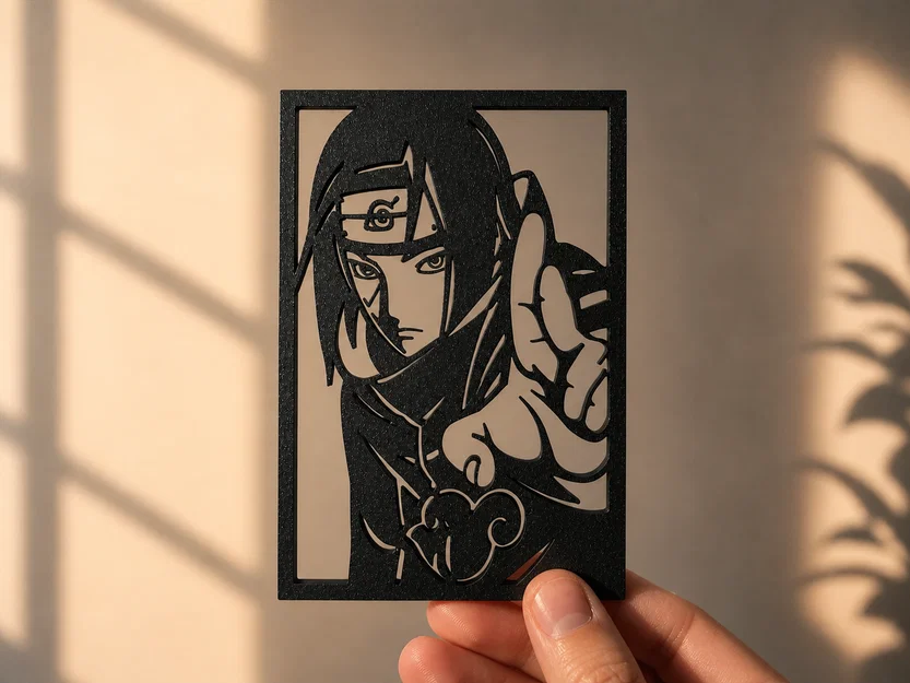 Itachi Uchiha – Pannello Decorativo 3D (Wall Art / Stand) - Image 1