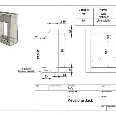 Keystone Jack Reference: Bản vẽ thiết kế mẫu ổ cắm mạng chuẩn 3D