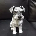 Mô hình chú chó Schnauzer in 3D trang trí nghệ thuật - Thumbnail 1