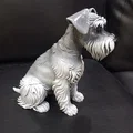 Mô hình chú chó Schnauzer in 3D trang trí nghệ thuật - Thumbnail 2