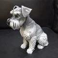 Mô hình chú chó Schnauzer in 3D trang trí nghệ thuật - Thumbnail 3