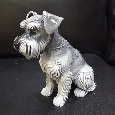 Mô hình chú chó Schnauzer in 3D trang trí nghệ thuật