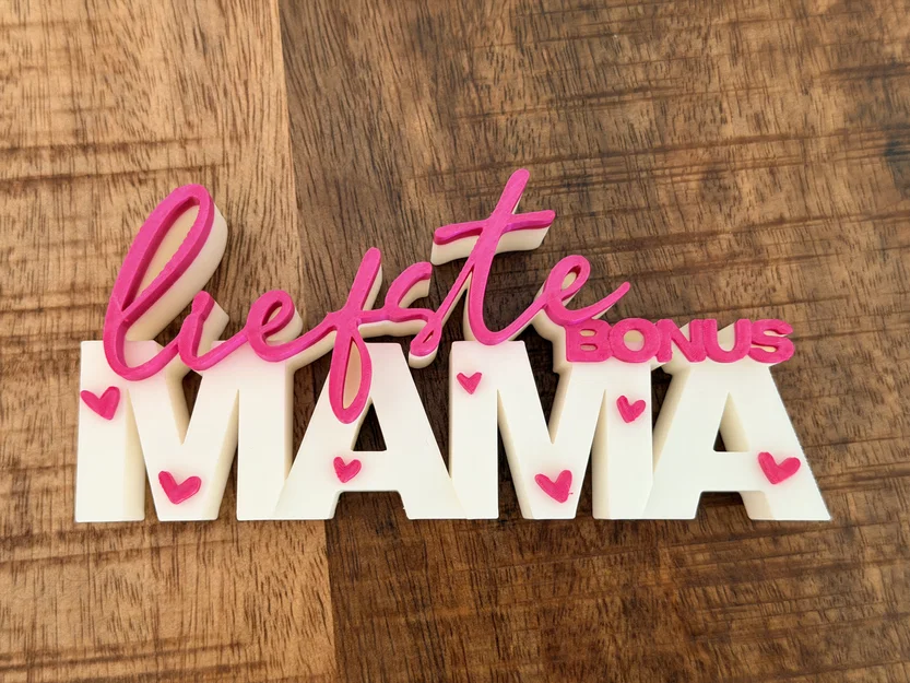 Liefste Bonus Mama – Bảng chữ 3D | Quà tặng mẹ kế | Decor Ngày của Mẹ - Image 8