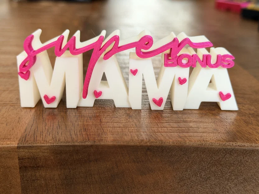 Super Bonus Mama – Bảng chữ 3D | Quà tặng mẹ kế | Decor Ngày của Mẹ - Image 8