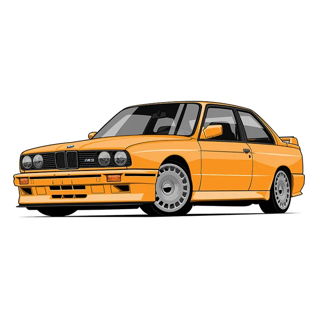 Mô hình 3D xe BMW M3 E30 cổ điển: Tải file STL và 3MF chất lượng - Image 1
