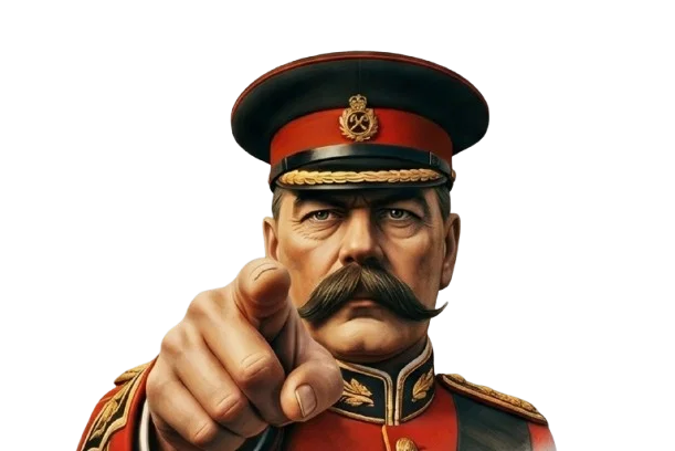 Mô hình 3D Lord Kitchener: Tượng Tướng Quân Anh Thời Thế Chiến I - Image 1