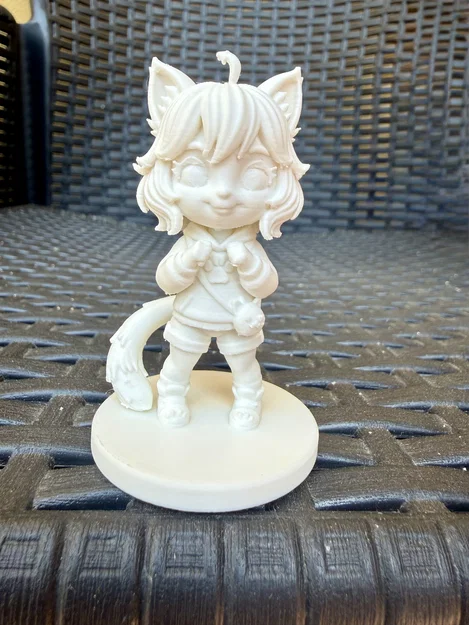 Miniature Chibi Cat Girl – In 3D (65mm) - Image 1