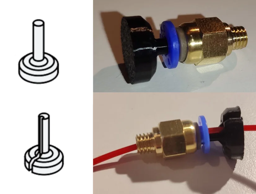 Nút bịt đầu nối Bowden (Bowden Plug) cho máy in 3D - Tiện ích & Gọn gàng - Image 1