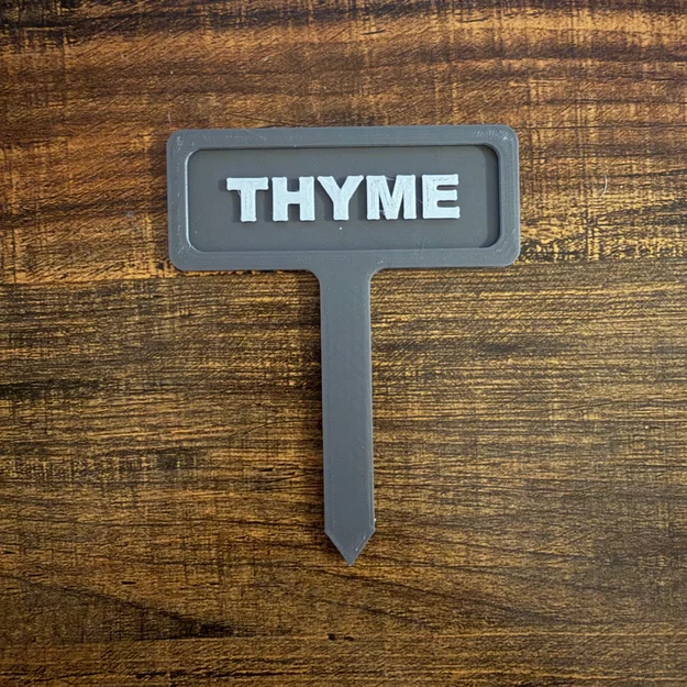 Thyme Garden Marker | 3D Print 3MF - Image 1