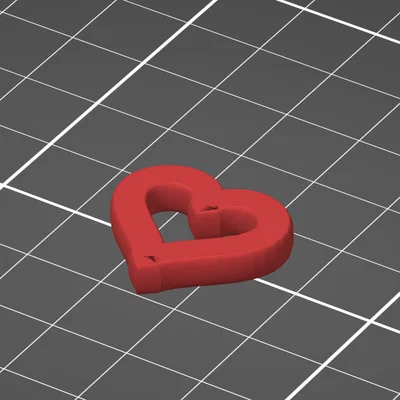 Mô hình trái tim 3D đơn giản - Phụ kiện trang trí và quà tặng ý nghĩa
