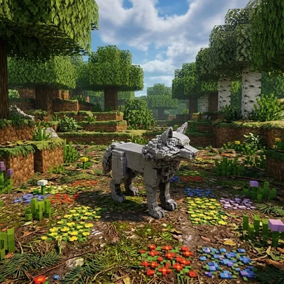 Pixel Wolf (Sói Pixel/Voxel) - Mẫu in 3D