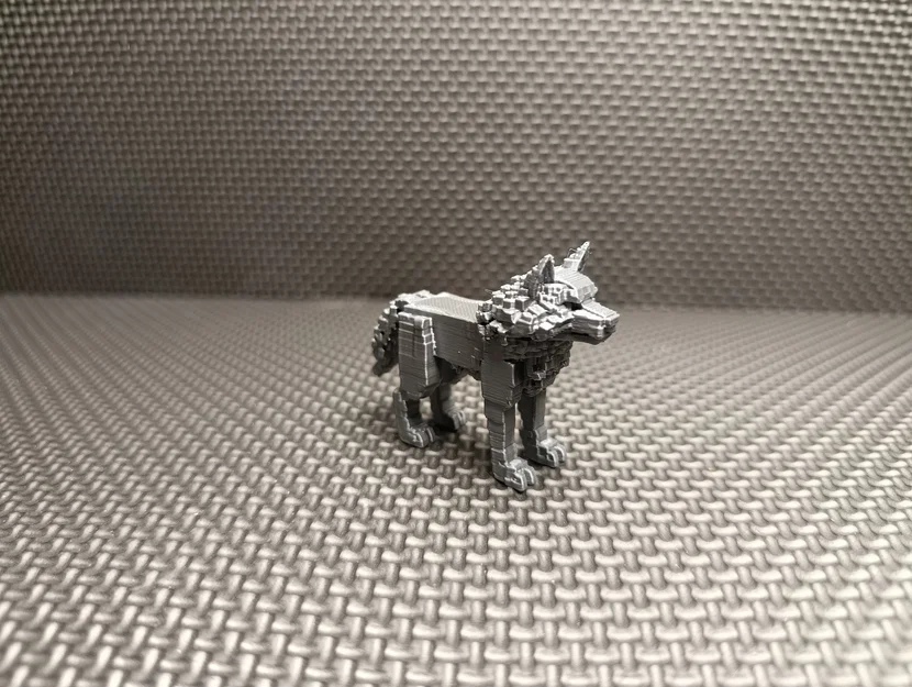 Pixel Wolf (Sói Pixel/Voxel) - Mẫu in 3D - Image 2
