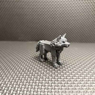 Pixel Wolf (Sói Pixel/Voxel) - Mẫu in 3D