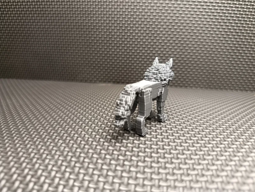 Pixel Wolf (Sói Pixel/Voxel) - Mẫu in 3D - Image 4