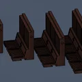 Pasillos modulares 3D cho miniatures – Paredes 1 - Thumbnail 2