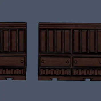 Pasillos modulares 3D cho miniatures – Paredes 1