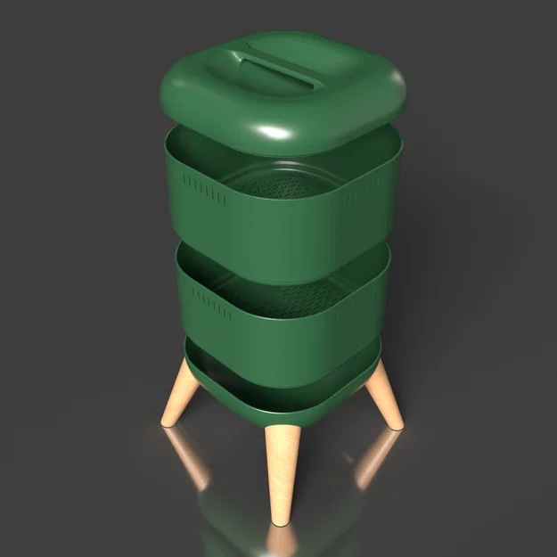Vermicomposter - Thùng ủ rác hữu cơ hiện đại bằng in 3D - Image 2