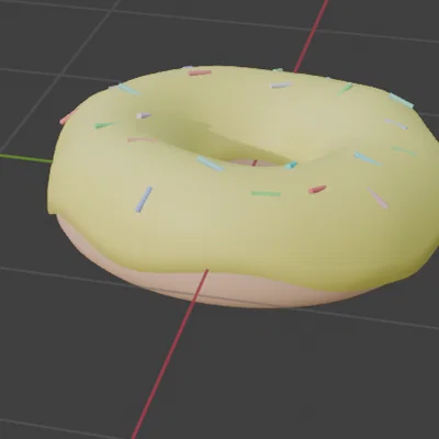 Mô hình trang trí bánh Donut (Donat) 3D siêu xinh xắn