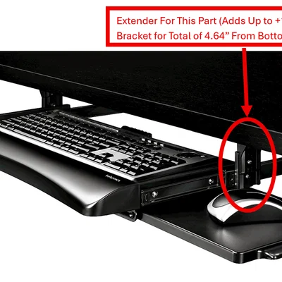 Bracket mở rộng Fellowes Keyboard Holder 9140305 (EXTENDED 1.33 inch)