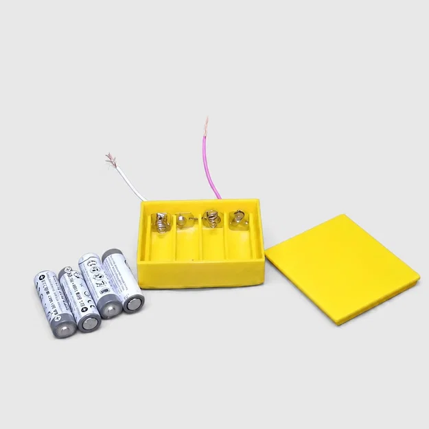 Hộp pin 6V (4 pin AA alkaline mắc nối tiếp) - Image 1