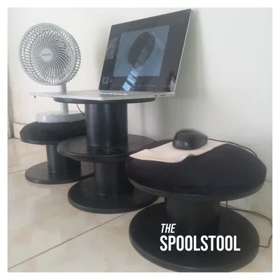 Spool Stool: Sáng tạo ghế đôn từ cuộn nhựa 3D cũ đầy phong cách