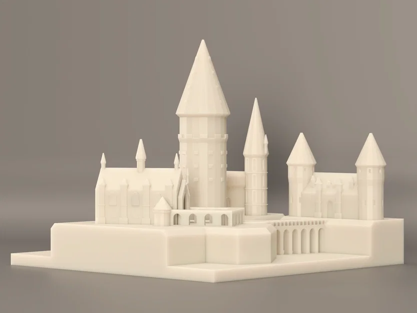 Mô hình lâu đài Hogwarts thu nhỏ trang trí bàn học (3D Model) - Image 1