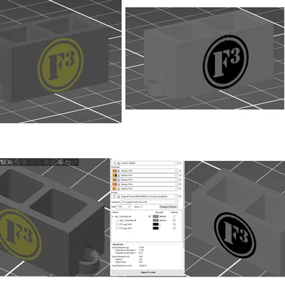 Móc khóa gạch bê tông logo F3 (phiên bản MMU)