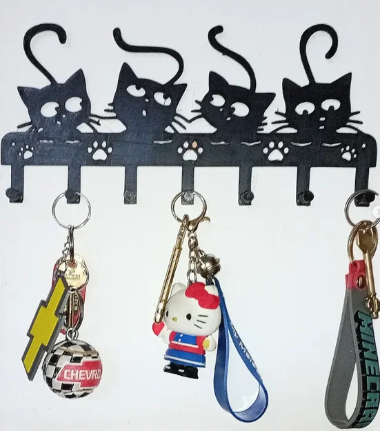 Móc treo chìa khóa hình mèo con (Porta llaves Gatitos) siêu dễ thương - Image 1