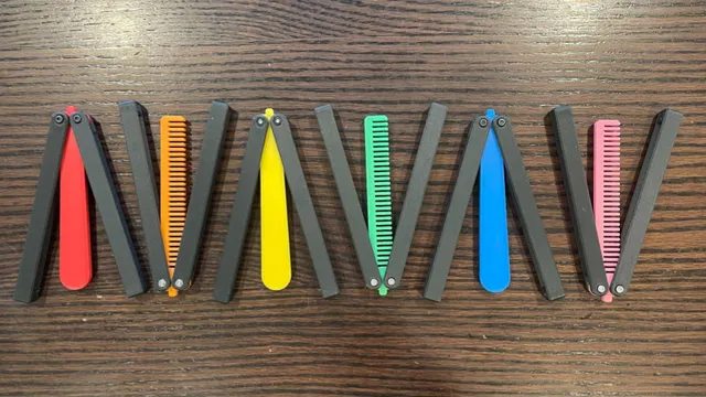 Mẫu lược xếp kiểu bướm (Butterfly Knife Comb) in 3D độc đáo - Image 1