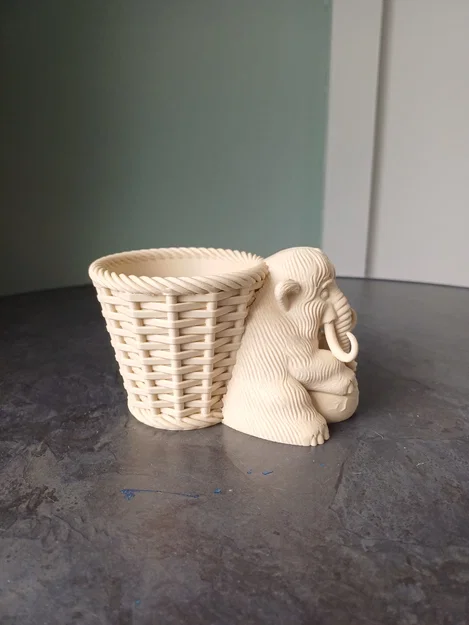 Chậu Cây 3D Voi Ma Mút Đáng Yêu (Cute Mammoth Planter) Độc Đáo - Image 5