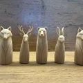 Woodland Spirits – Bộ 4 tượng thú tối giản: Cáo, Nai, Gấu & Thỏ - Thumbnail 2