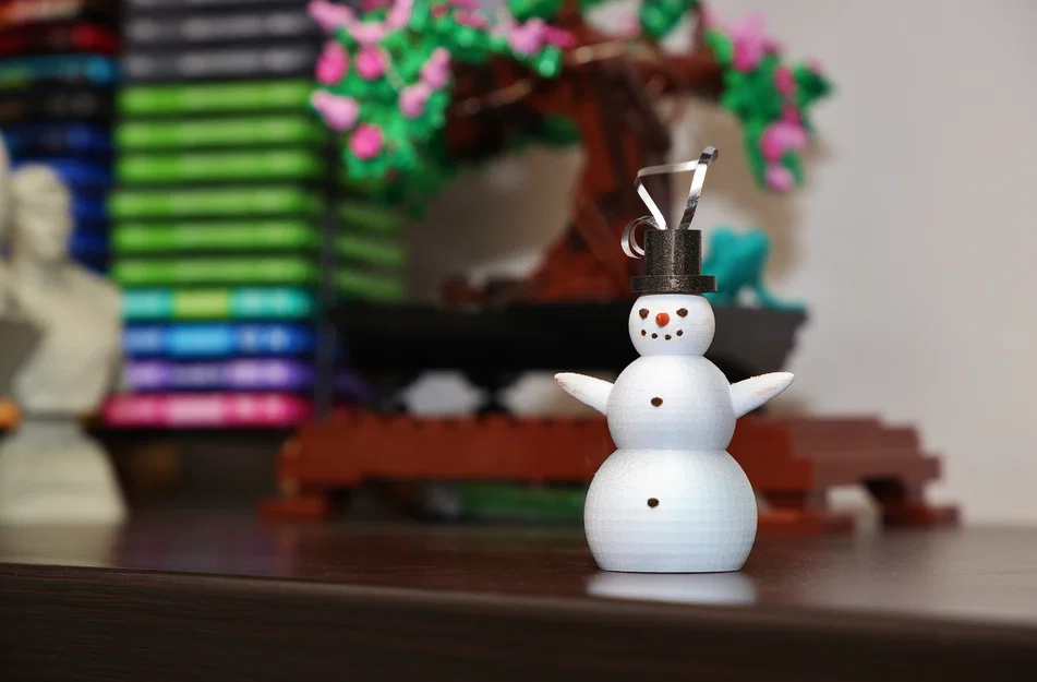 Mô hình Người Tuyết trang trí Giáng sinh (Snowman Ornament) in 3D - Image 1