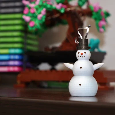 Mô hình Người Tuyết trang trí Giáng sinh (Snowman Ornament) in 3D