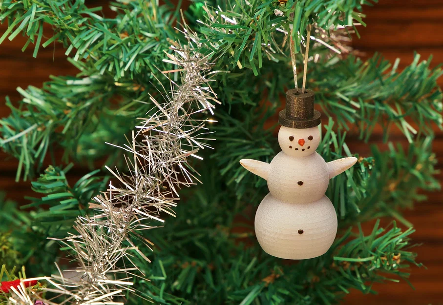 Mô hình Người Tuyết trang trí Giáng sinh (Snowman Ornament) in 3D - Image 2