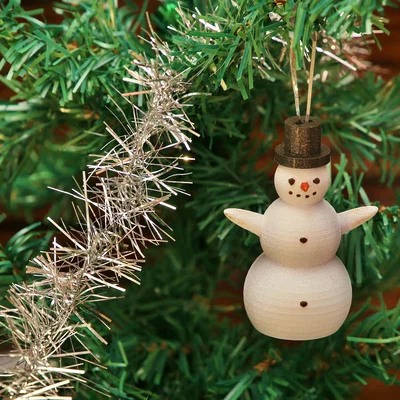 Mô hình Người Tuyết trang trí Giáng sinh (Snowman Ornament) in 3D