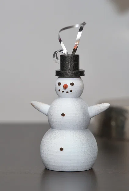 Mô hình Người Tuyết trang trí Giáng sinh (Snowman Ornament) in 3D - Image 3