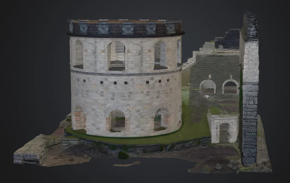 Mô hình tháp canh tròn cổ kính (wehrturm rund) in 3D chi tiết - Image 1
