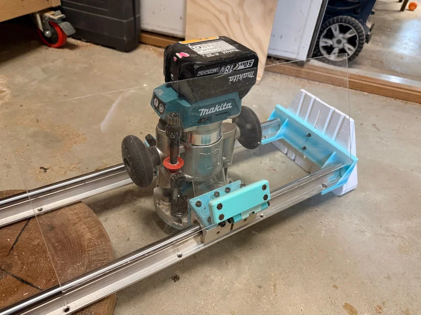 Tấm chắn mùn gỗ cho router sled (Router sled blast shield) - Image 2