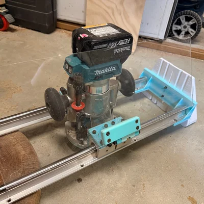 Tấm chắn mùn gỗ cho router sled (Router sled blast shield)