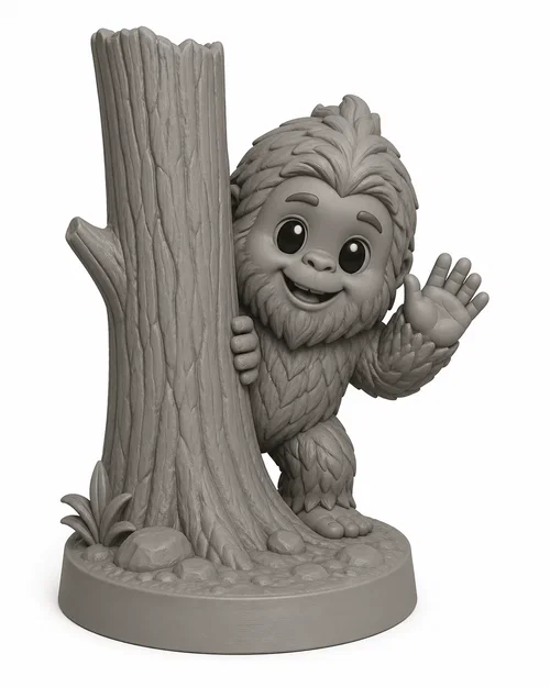 Mô hình Friendly Bigfoot 3D siêu đáng yêu cho bàn làm việc - Image 1