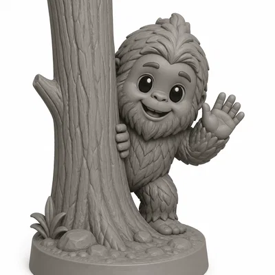 Mô hình Friendly Bigfoot 3D siêu đáng yêu cho bàn làm việc