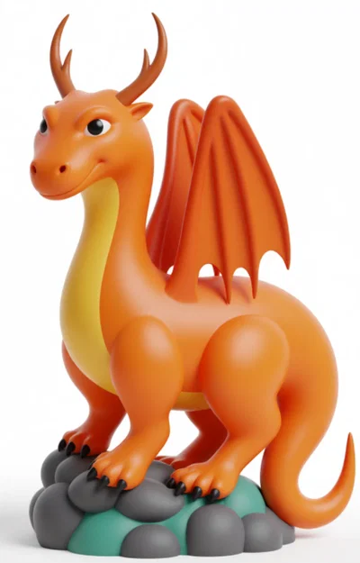 Mô hình Fantasy Dragon 3D - Thiết kế rồng đáng yêu để bàn - Image 1